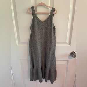 Zara Kids Charcoal Grey Knit Ruffle Dress - Size 6-7